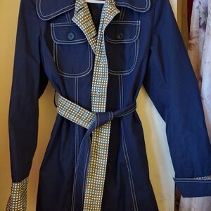 Stylish Vintage Navy Blue Women's Jacket Made In Korea 13/14